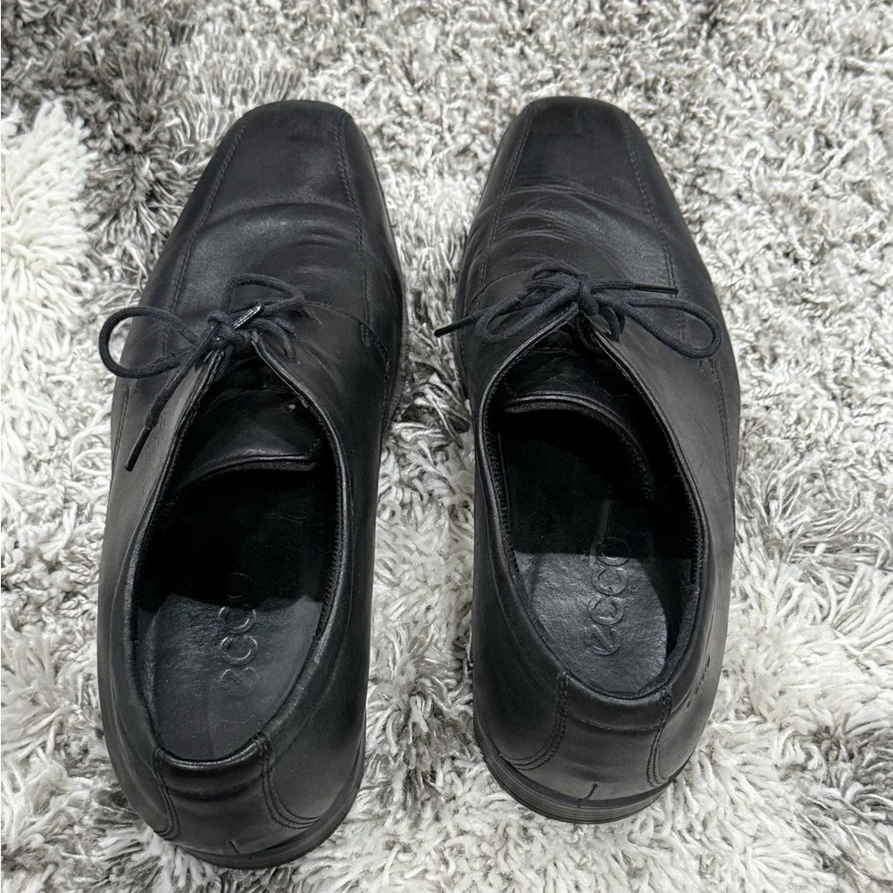 ECCO Black Leather Lace-Up Dress Shoes Men's Size 45 (US 11-11.5)